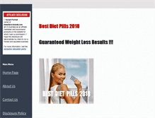 Tablet Screenshot of dietpillsreviewsite.com
